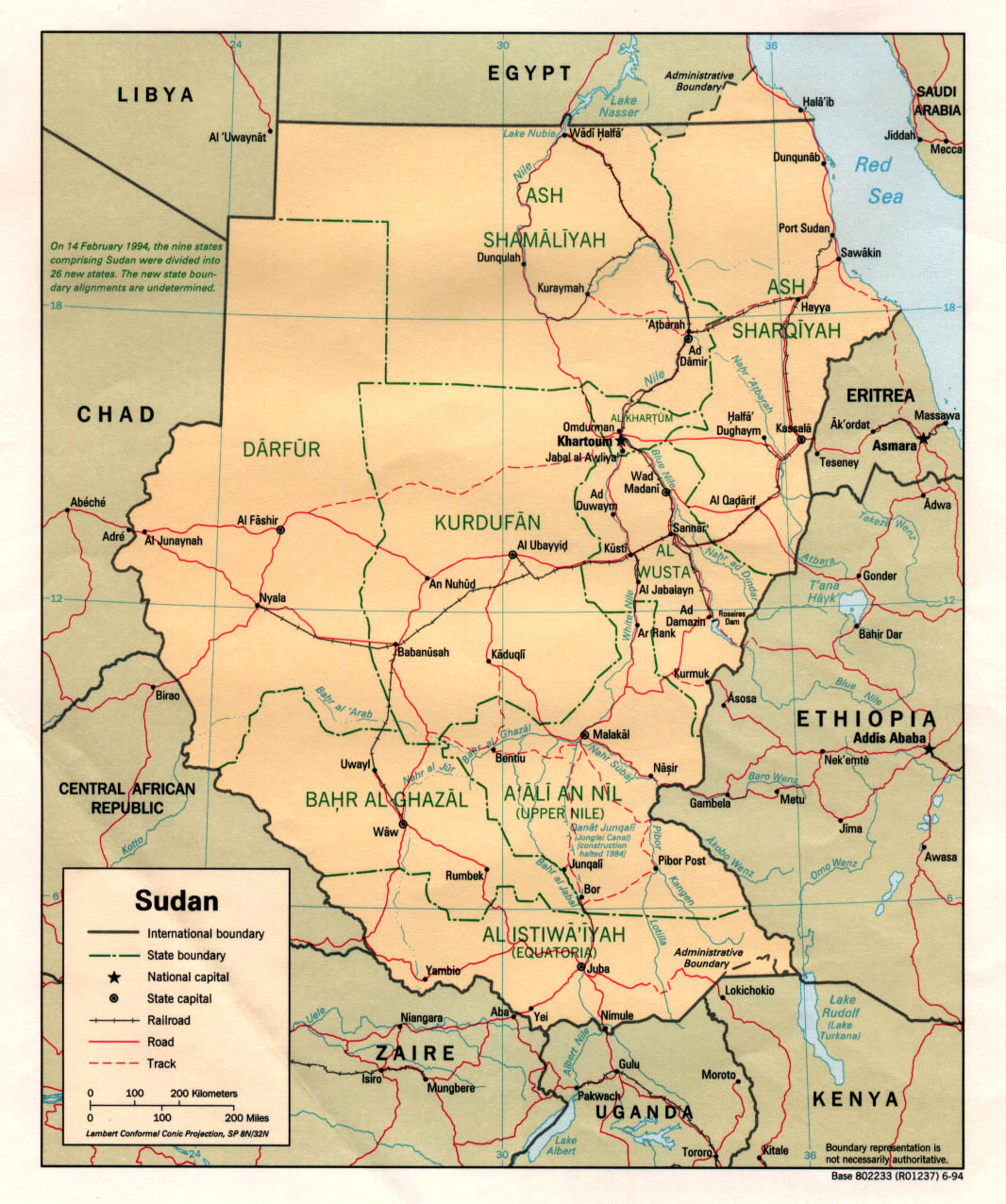 sudan relief karte