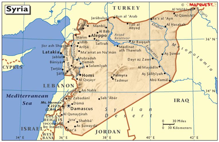 Syrien karte