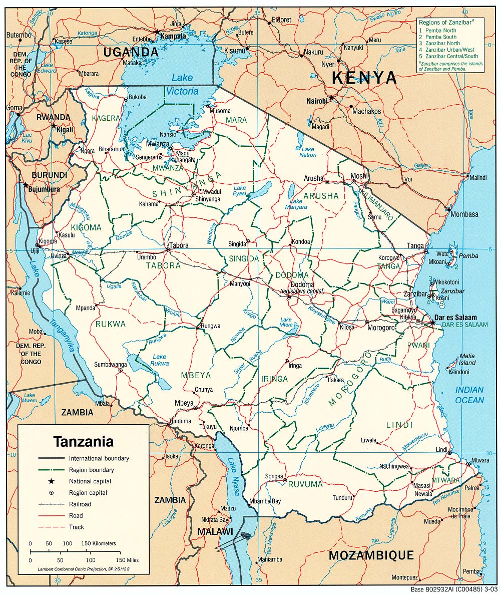 tansania karte