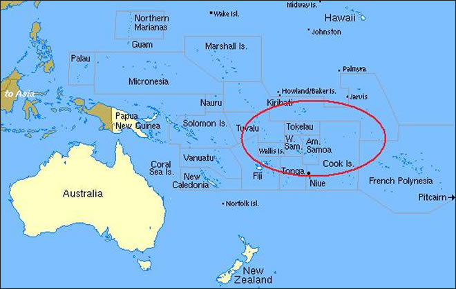 Karte von Tokelau