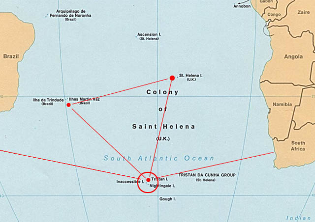 Tristan da Cunha karte