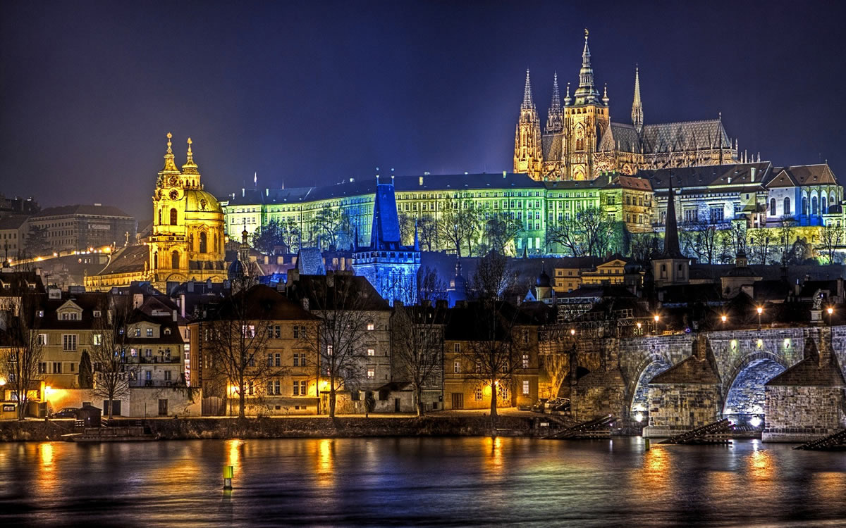 Prague Nacht Tschechien