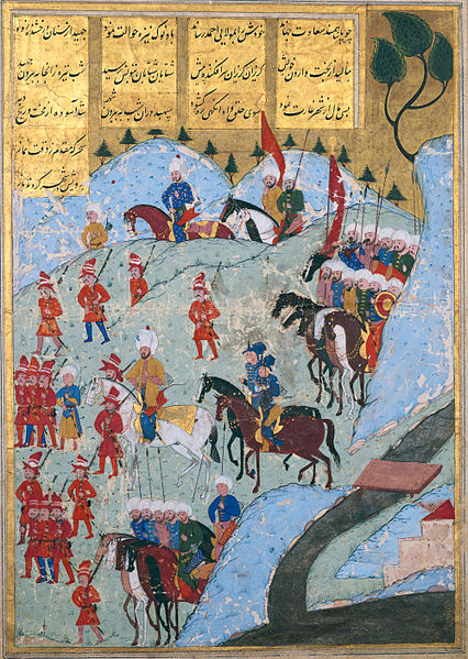 The Ottoman heer Marschieren 1569 Tunesien