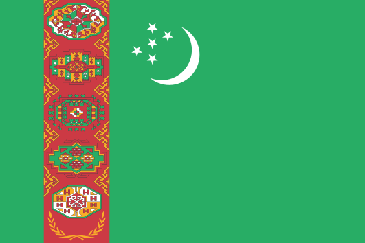 Turkmenistan flagge
