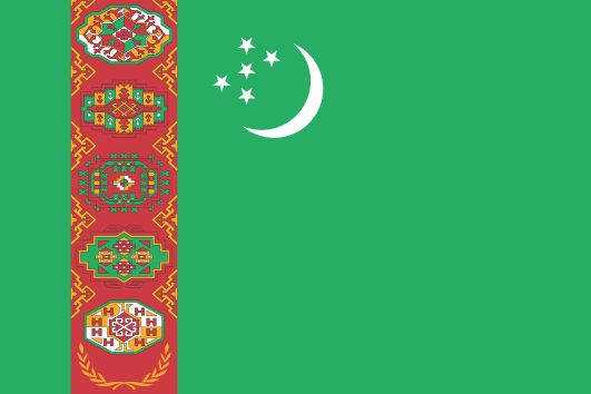 Turkmenistan Flagge