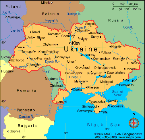 karte von Ukraine