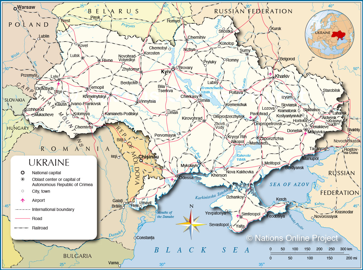 Ukraine politisch karte