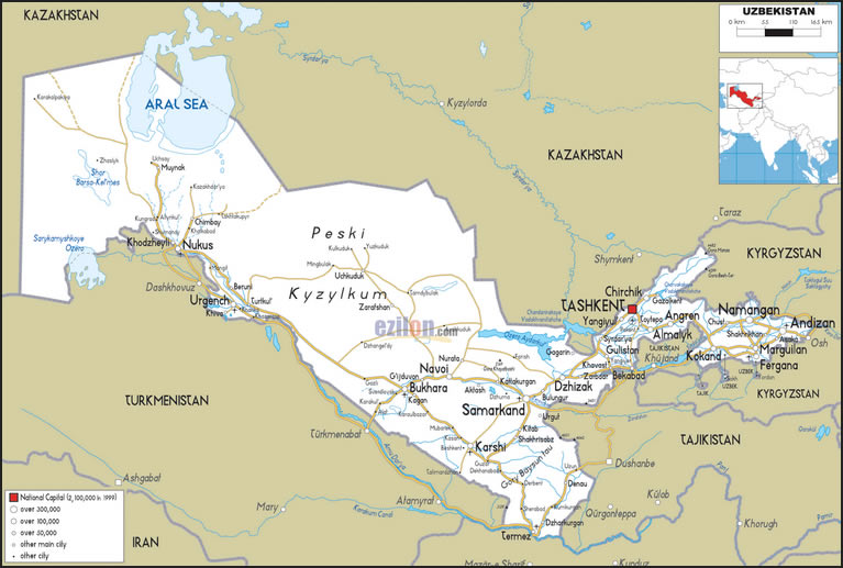 Karte von Usbekistan