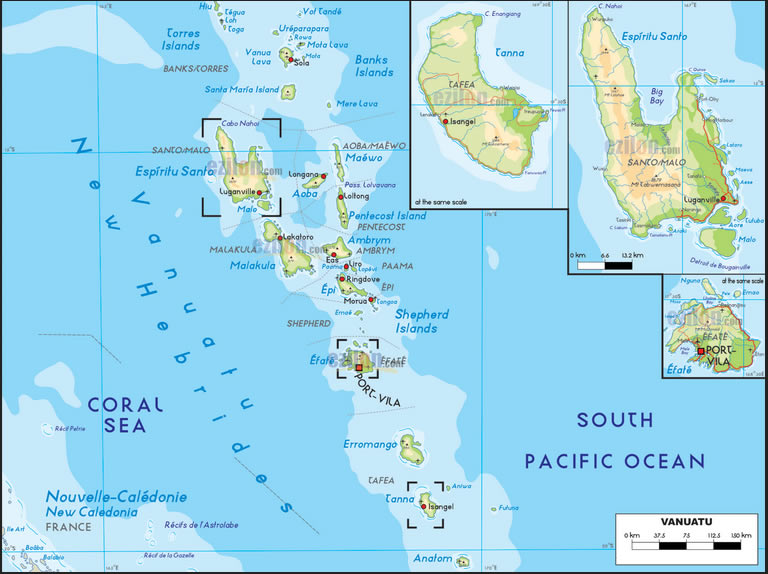 Karte von Vanuatu