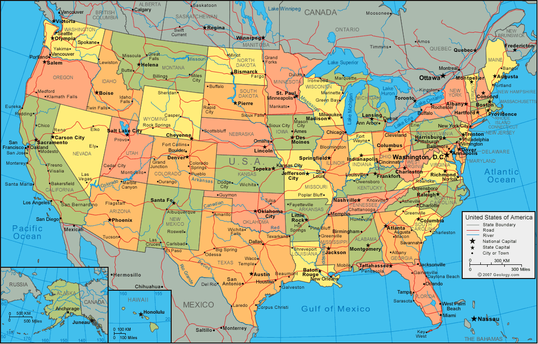 USA karte
