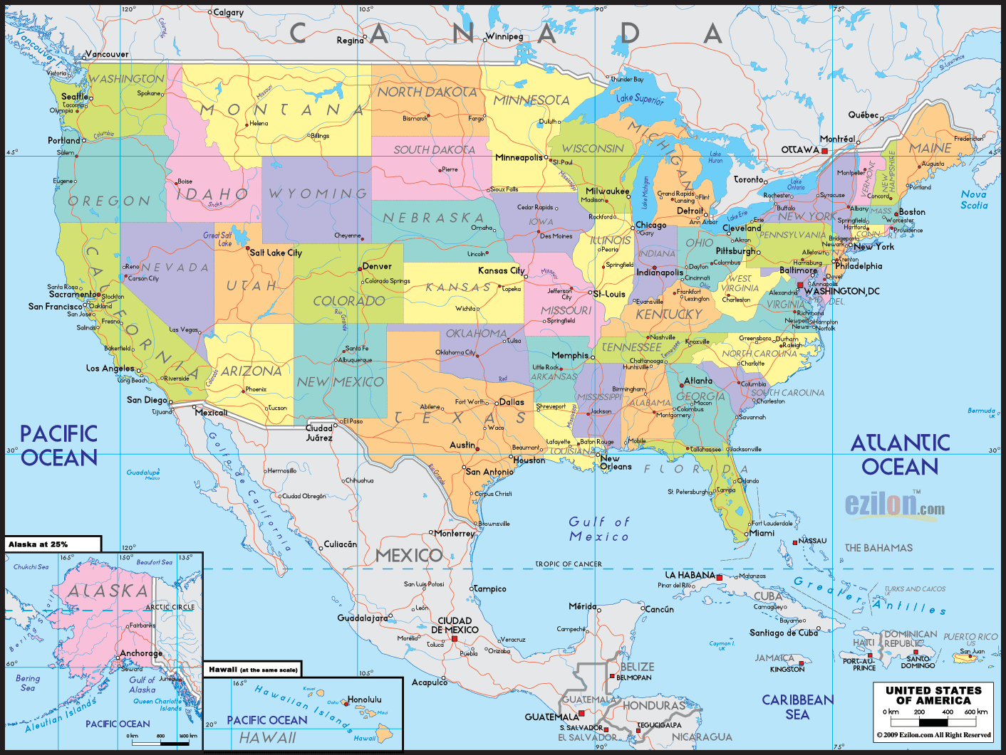 vereinigte staaten karte