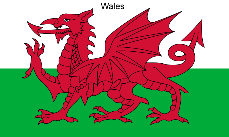 Wales Flagge