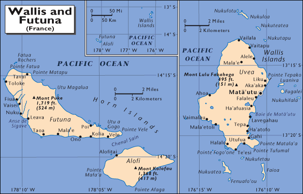 Wallis und Futuna karte