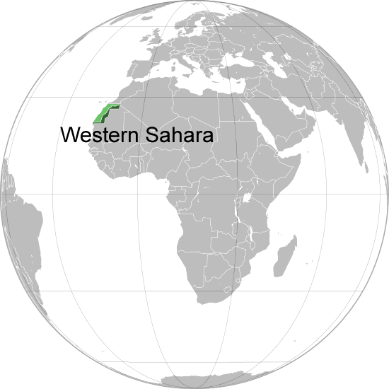 Wo ist Westsahara in der Welt