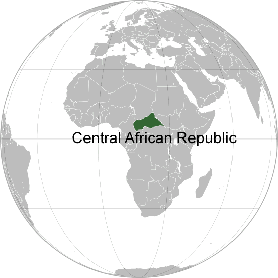 Wo ist Zentralafrikanische Republik in der Welt