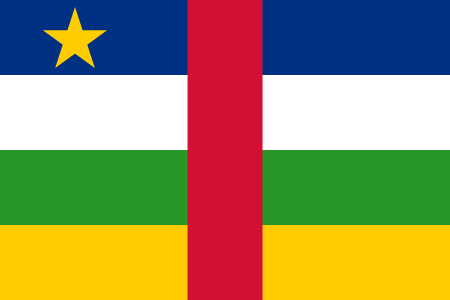 Zentralafrikanische Republik Flagge