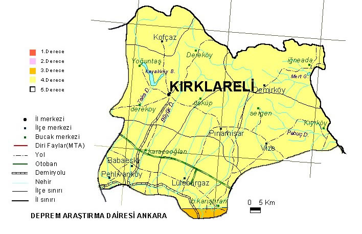 Vize Karte, Kirklareli