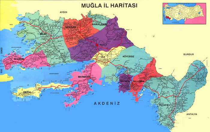 Sarigerme Karte, Mugla