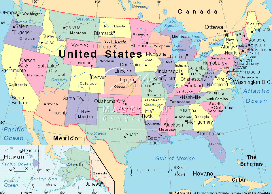 Karte von USA