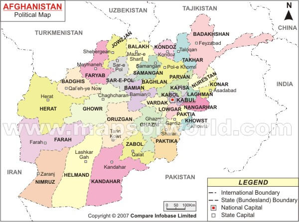 Karte Afghanistan