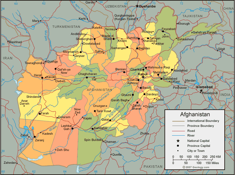 Karte von Afghanistan