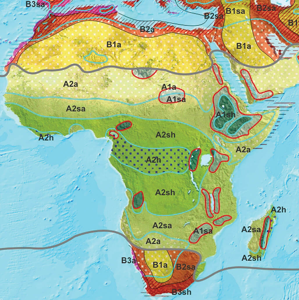 afrika klima karte