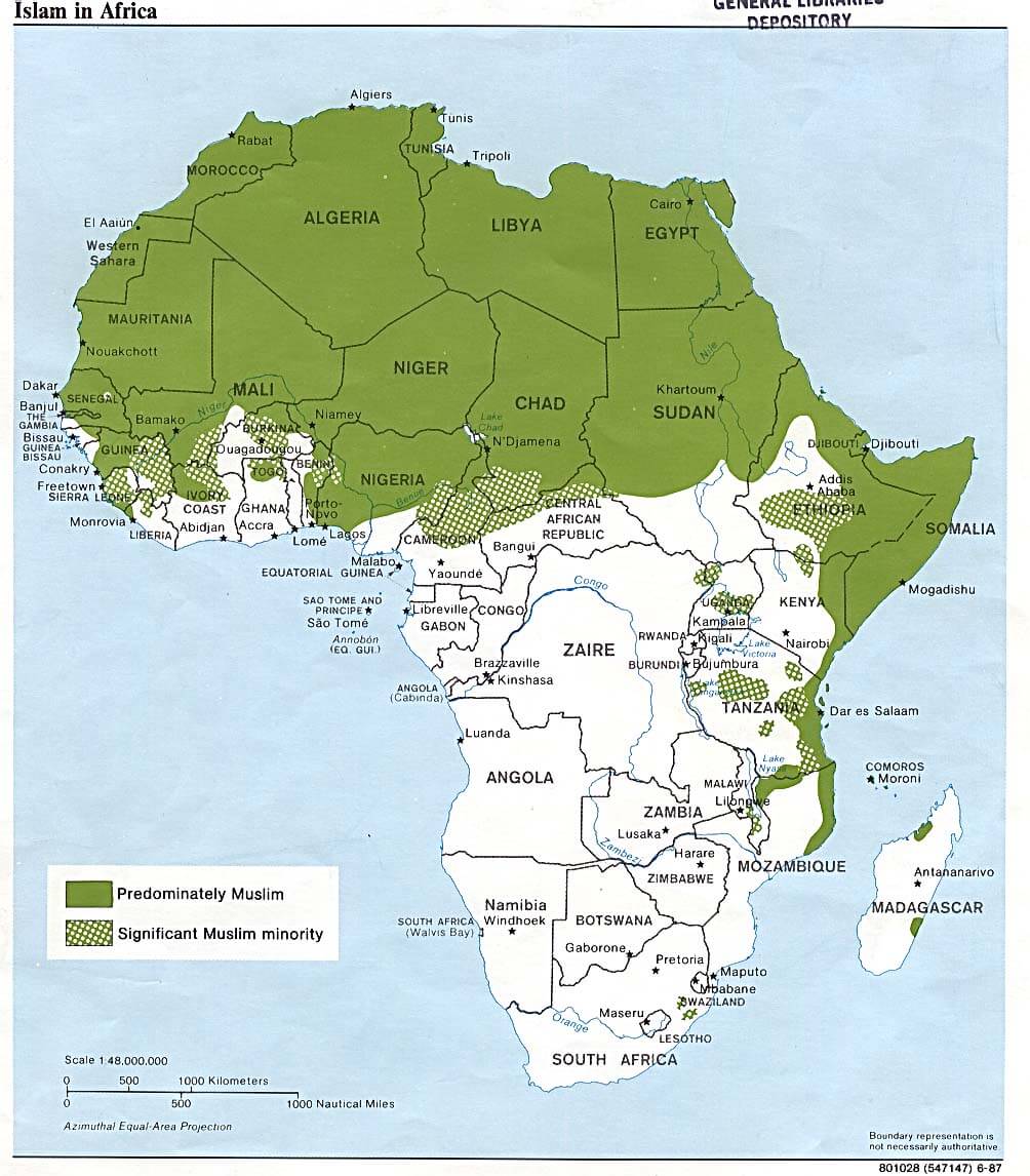 afrika muslim karte
