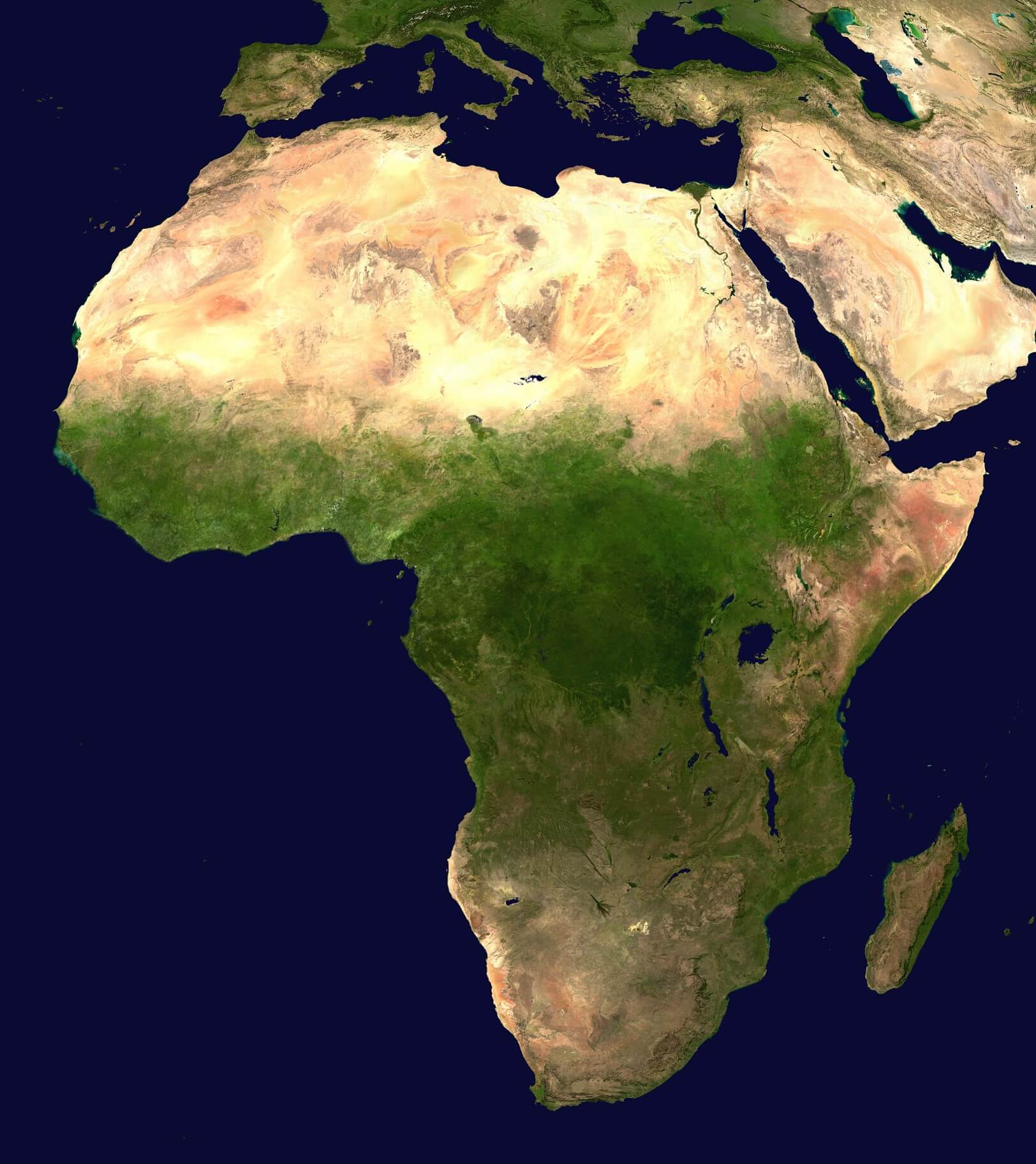 afrika satellit bild