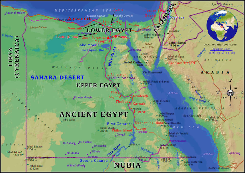 ancient agypten karte