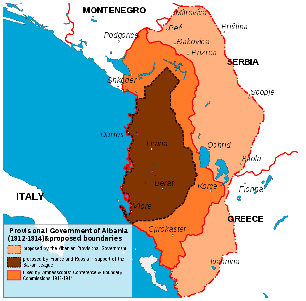 principality karte von albanien