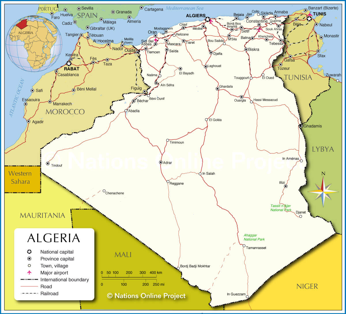 algerien national karte