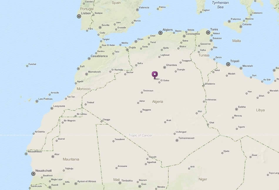 karte von algerien