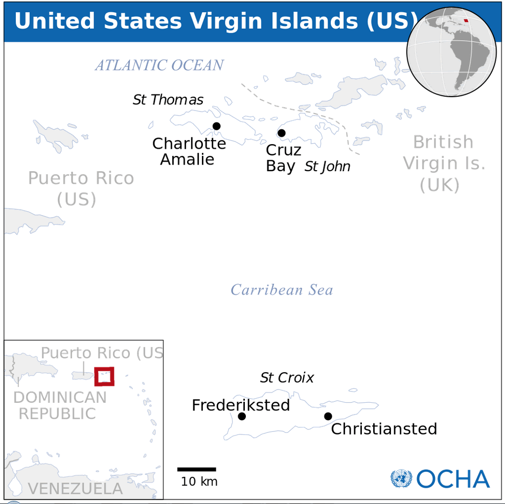 amerikanische jungferninseln lage karte