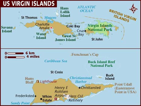 karte von amerikanische jungferninseln