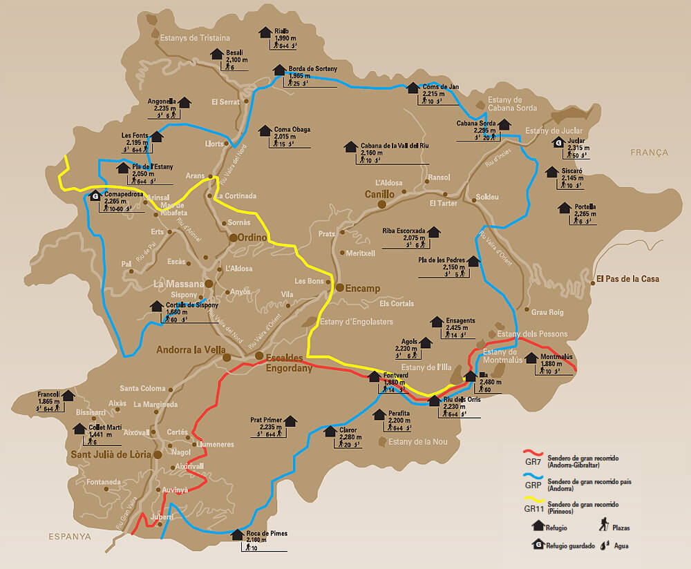 tourist karte von Andorra