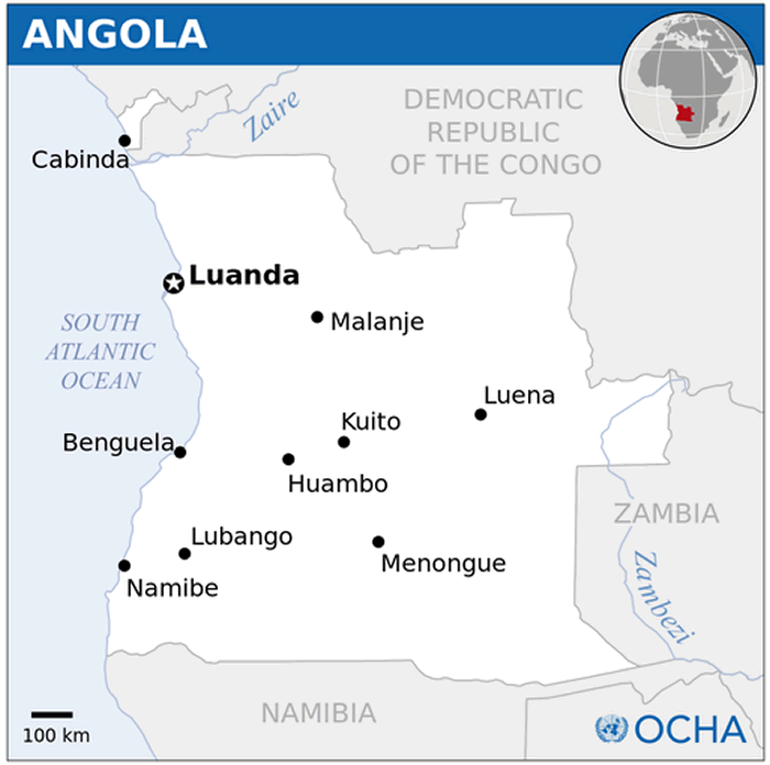 angola lage karte