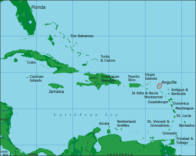 karibik anguilla karte