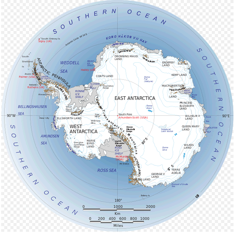 antarktika lage karte