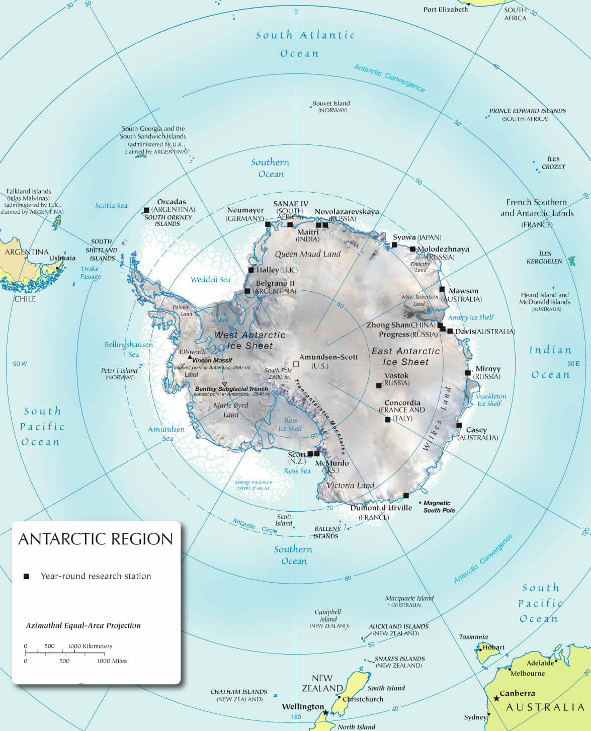 antarktika region karte