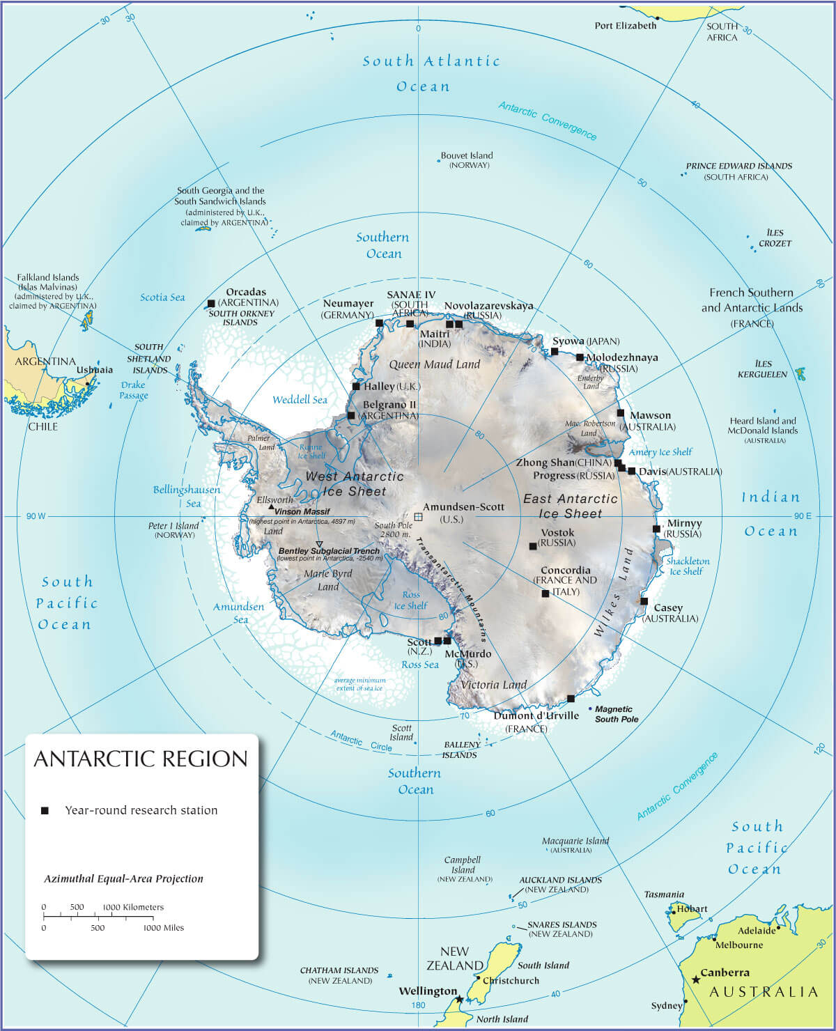 karte von antarktika