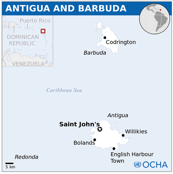 antigua und barbuda karte karibik