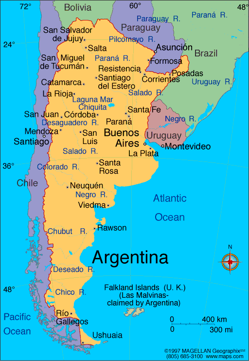 argentinien karte