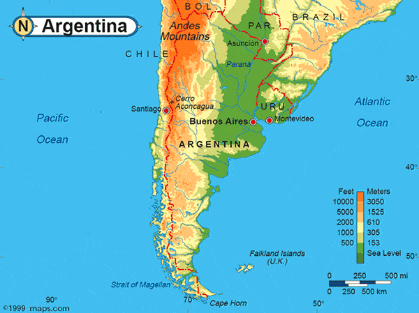 argentinien karten