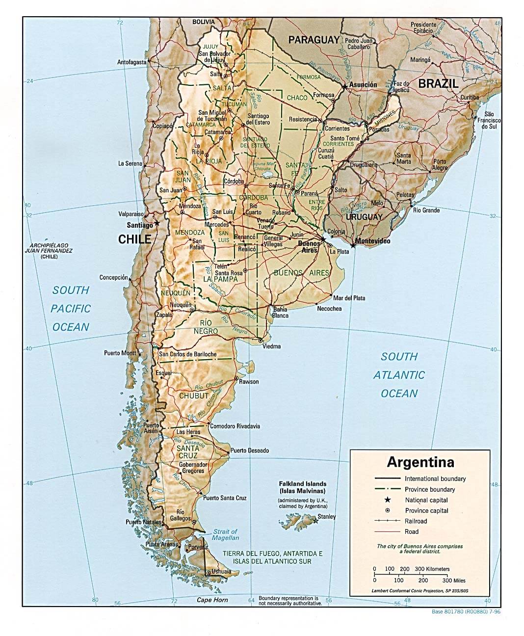 argentinien beschattet linderung karte