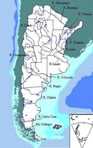argentinien hydrographie karte