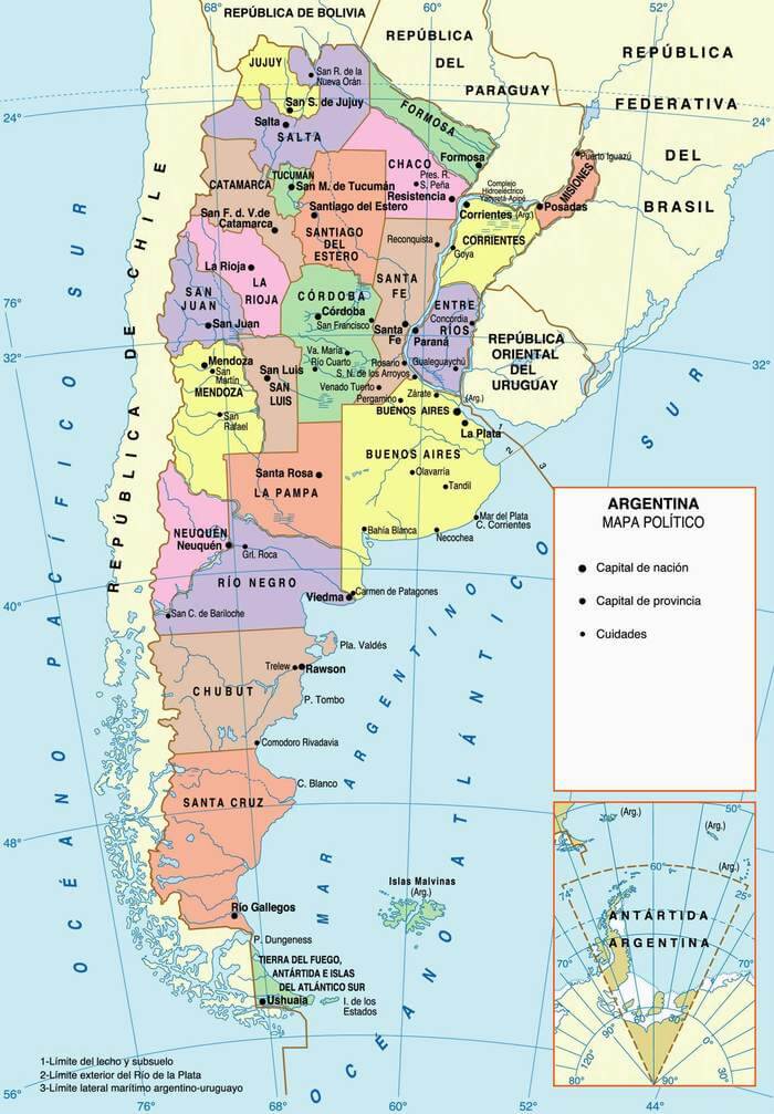 argentinien politisch karte regons