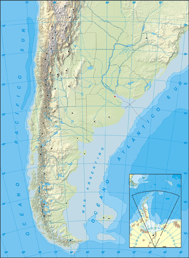 argentinien republik karte sudamerika