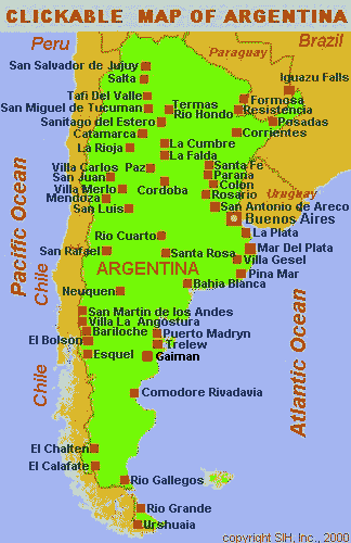 stadte karte von argentinien