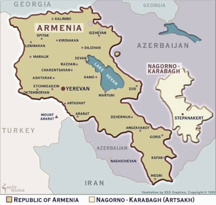 armenien karte karabischeagh