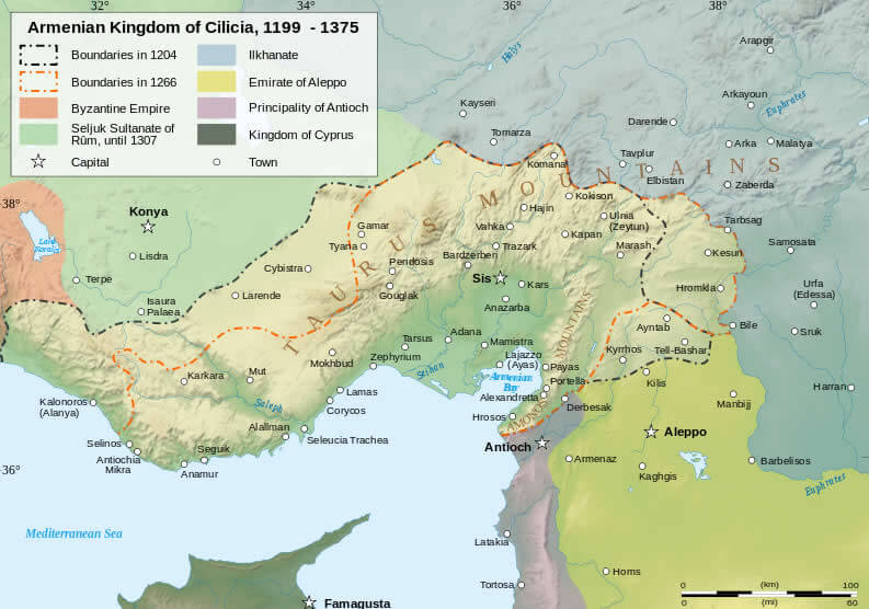 cilician armenien karte 1200
